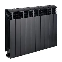 Радіатор секційний Koer 100 Bimetal-500 / Ціна за 1 секцію, ultra black KR5132, Чорний