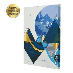 Набір картин з поталлю за номерами Riviera Blanca Earth and Moon (ITR-054) 2 шт в наборі