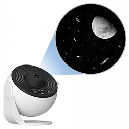Проєктор зоряного неба + 12 картриджів, від USB, Galaxy Projector, Білий/планетарій для спальні/Нічник зоряне небо - мініатюра 3