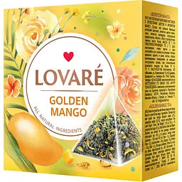 Уцінка. Чай зелений Lovare Golden mango 30 г (15 шт. х 2 г) (876497) - мініатюра 1