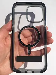 Чохол протиударний із підставкою ZAGG Gear4 Crystal Palace MagSafe для iPhone 16 Pro Max (6.9") Прозорий + Black - мініатюра 6
