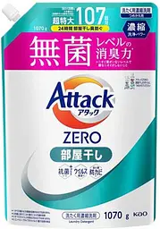Японський гель для прання Kao Attack ZERO сонячний бриз поповнення 1070 г