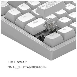 Клавіатура Dark Project ALU81 Terra Nostra PBT RGB Mech G3MS Moonstone White (DPKB_NOSTRA_81_ANSI_WHITE_UA) - мініатюра 8