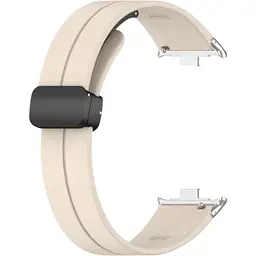 Ремінець DK CDK Silicone Sport Magnetic для Xiaomi Redmi Watch 4 (017766) (ivory / black)