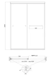 Двері в нішу Koer SR SD03-140x200-TR-01 прозоре скло Easy Clean 8 мм, хром KR5385, універсальні, прозорий, хром - мініатюра 4