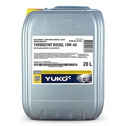 Автомобільна моторна олива YUKO TURBOSYNT DIESEL 10W-40 20л
