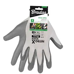 Рукавички захисні Bradas NITROX WHITE нітрил розмір 10 RWNWH10 - мініатюра 2