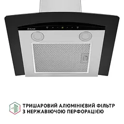 Витяжка декоративна зі склом Perfelli GRASSI 6PWX INOX - мініатюра 6