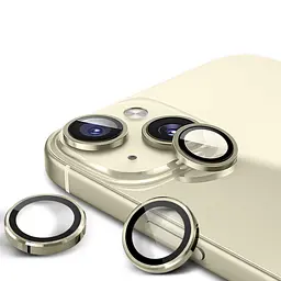 Захисне скло Metal Classic на камеру (у упак.) для Apple iPhone 14 (6.1) / 14 Plus (6.7) Золотий / Gold - мініатюра 4