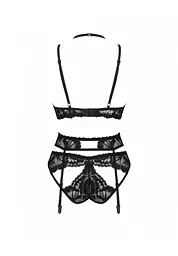 Комплект білизни Obsessive Alessya XS/S чорний - мініатюра 6