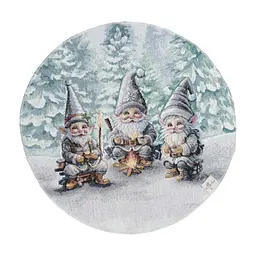 Серветка на стіл Прованс гобеленова Казкові гноми D 35 см (038429)