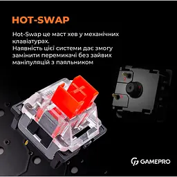 Клавіатура GamePro MK130R Hot-Swap Red Switch Black [121471] - мініатюра 9