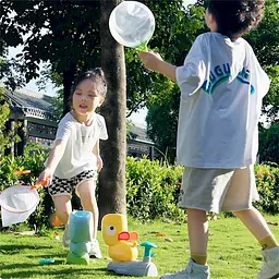 Розважальна гра-фризбі для дітей Catching Games Little Bessn 201Y 2 сачка, 8 дисків - мініатюра 5