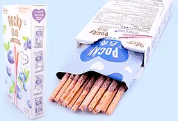 Японські палички Glico Pocky Milk Blueberry Flavor 45г - мініатюра 4