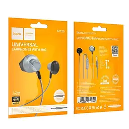 Навушники Hoco Smart metal universal earphones with microphone M125 - мініатюра 2