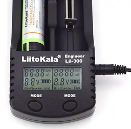 Зарядний пристрій LiitoKala Lii-300, 2x(Lion/NiMH/NiCd), Power Bank, discharge function, display - мініатюра 7
