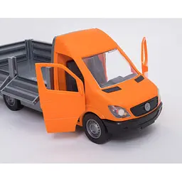 Автомобіль Tigres Mercedes-Benz Sprinter бортовий з причепом, масштаб 1:24, помаранчевий (39667) - мініатюра 2