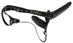 Подвійний страпон You2Toys Double Strap On, 15/8,5 см (чорний)
