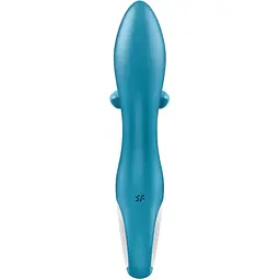 Вібратор-кролик із потрійним відростком Satisfyer Embrace me Turquoise - мініатюра 6