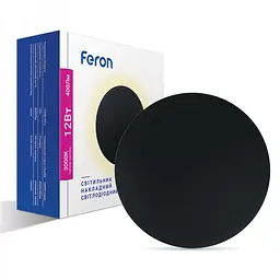 Світлодіодний накладний світильник Feron AL8110, 12 Вт 3000K чорний (40173) - мініатюра 2