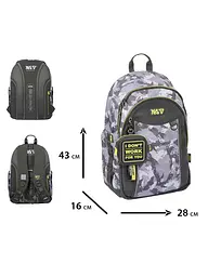 Рюкзак шкільний YES TS-60L Grey (550405) - мініатюра 3