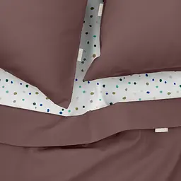 Комплект постільної білизни Cosas полуторний MOUSSE CS1 160 x 220 см (Ranfors100_Chocolate_ColorBlots_160) - мініатюра 3