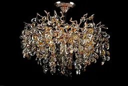 Кришталева люстра Splendid Ray LC33025/460/6 (GD) - стельова люстра з гілочками та хрусканням у золотому кольорі
