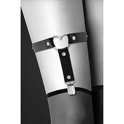 Гартер на ногу Bijoux Pour Toi - With Heart Black - мініатюра 2