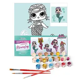 Картина за номерами з фарбами металік "L.O.L. Surprise! Mermaids Merbaby" 40х40 см - мініатюра 3