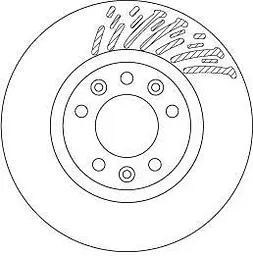 Диск гальмівний вентильований Citroen C4 II, Berlingo III, Peugeot Rifter 08-25р TRW (DF6657) - мініатюра 4