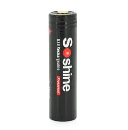 Акумулятор 18650 Li-Ion Soshine USB-3.7-3000 microUSB 5A 3000 мА·год - мініатюра 4