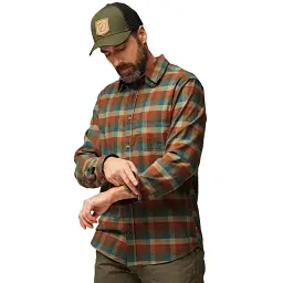 Сорочка Fjallraven Lappland Stretch Flannel Shirt M M laurel green/autumn leaf - мініатюра 5