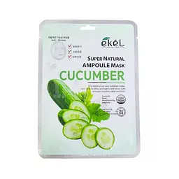 Тканинна маска Ekel Super Natural Ampoule з екстрактом огірка