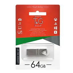 Флеш-накопичувач USB 64GB T&G 117 Metal Series Сріблястий (TG117SL-64G) - мініатюра 2