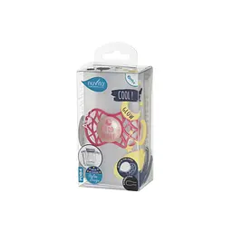 Пустушка Nuvita 7085 Air55 Cool симетрична 6m+ GOOD NIGHT світиться у темряві кольору марсала NV7085GM - мініатюра 3
