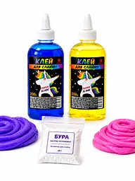 Набір для слаймів Чарівниця "Super Slime" креативний - кольоровий клей 200 г та бура-активатор 20 г для домашньої творчості