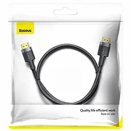 Кабель Baseus Cafule HDMI - HDMI 1m CADKLF-E01 Black - мініатюра 3