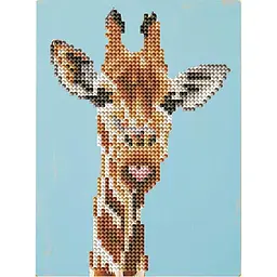 Алмазна мозаїка Brushme Жираф з мольбертом 17x22,5 см