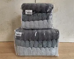 Набір турецьких махрових рушників Cestepe MicroCotton Premium 3 штуки 50x90 + 3 штуки 70х140 Ezgi 9 щільність 600 г/м2 - мініатюра 4