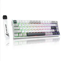 Ігрова магнітна клавіатура Attack Shark X68 Max / Дротове підключення / Magnetic Switch / White