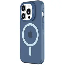 Чохол Vokamo для iPhone 15 Pro захисний з магнітним кільцем блакитний - мініатюра 2