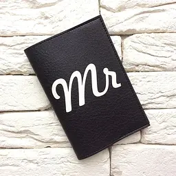 Обкладинка для паспорта Mr (чорний)