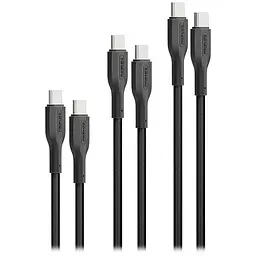 Дата кабель USB-C to USB-C cablekit-cc.black Promate (cablekit-cc.black)