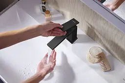Змішувач для умивальника Hansgrohe Tecturis E CoolStart EcoSmart+ без донного клапанаа matt black 73012670 - мініатюра 3