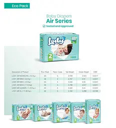 Підгузки дитячі Lody Baby Air mini 2 (3-6 кг) 38 шт. дихаючі натуральні - мініатюра 4