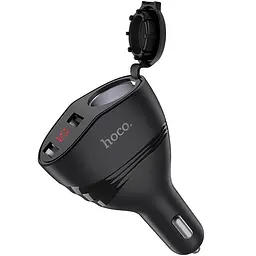 Автомобільний зарядний пристрій Hoco Z34 Display Black 3.1 A 2 USB + Cigarette Lighter Car - мініатюра 5