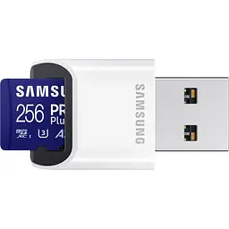 Карта пам'яті Samsung microSDXC PRO Plus 256GB Class 10 UHS-I U3 V30 A2 + USB Reader (MB-MD256SB/WW) [112860] - мініатюра 2
