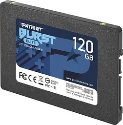 Твердотільний накопичувач SSD Patriot 120Gb, Burst Elite, SATA3, 2.5", 3D TLC, 450/320 МБ/с teh0019747 - мініатюра 2