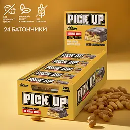 Батончик Pick Up, 24*45 грам - солона карамель та арахіс FitWin fit0023430 - мініатюра 1