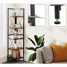 Етажерка Costway Signal кутова із металевим каркасом в стилі Loft - мініатюра 5